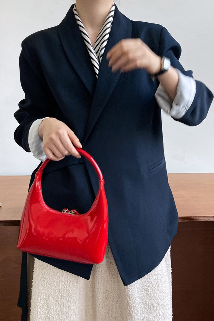 Draped Apple Collar Blazer
