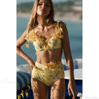 3D Floral Push Up Skirt Two Piece Set
