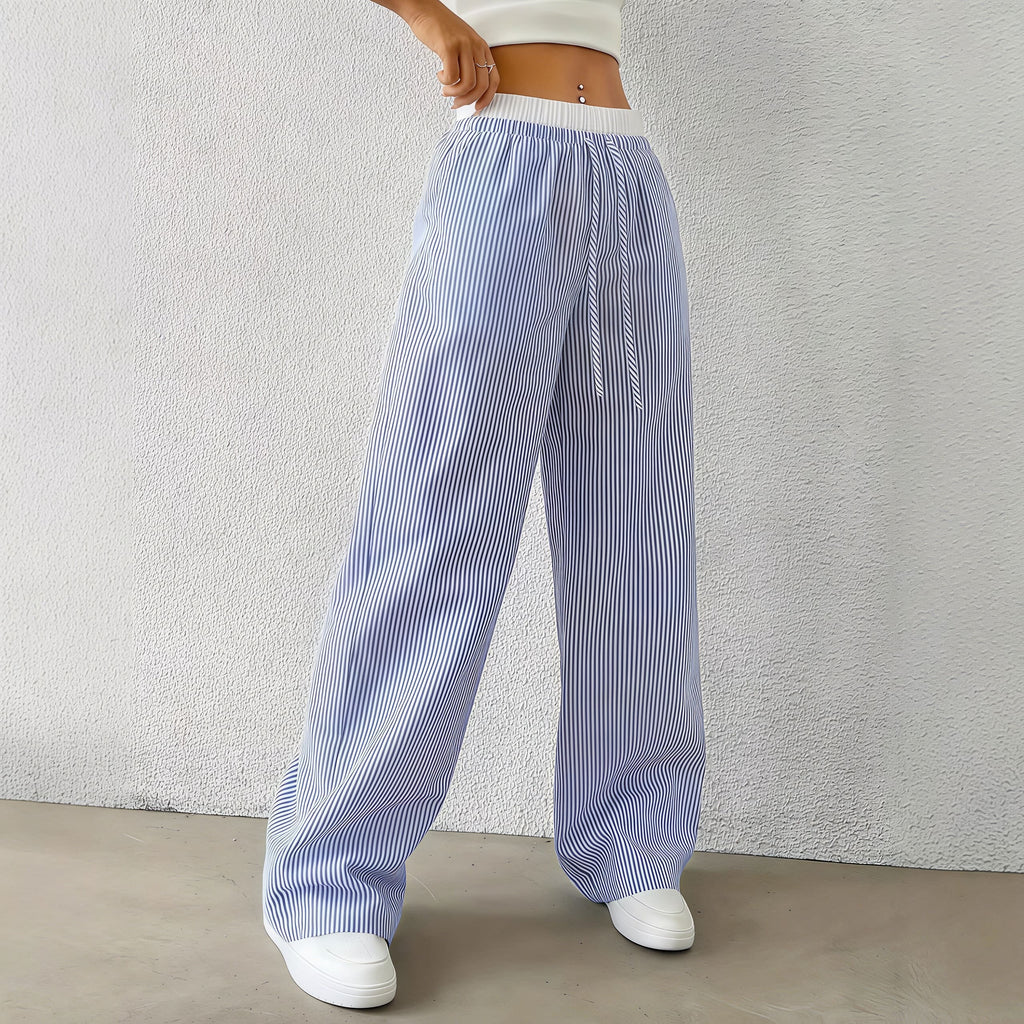 Striped Straight Casual Pants