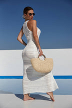 Hollow Back Beach Boho Dress