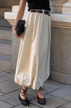 French Style Puff Skirt Spring Midi