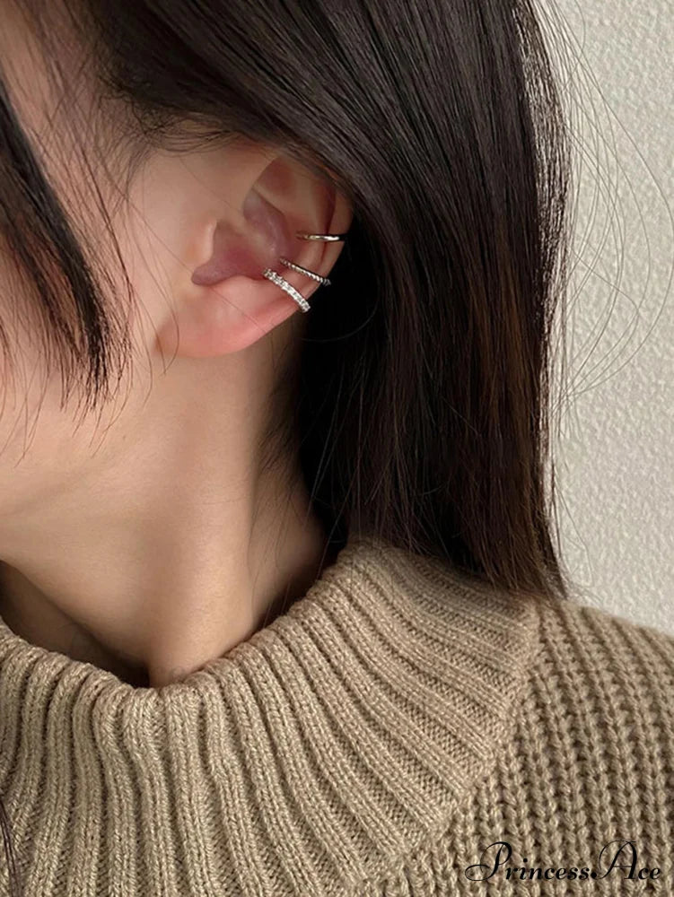 3Pcs/Set Zinc Alloy Textured Earrings