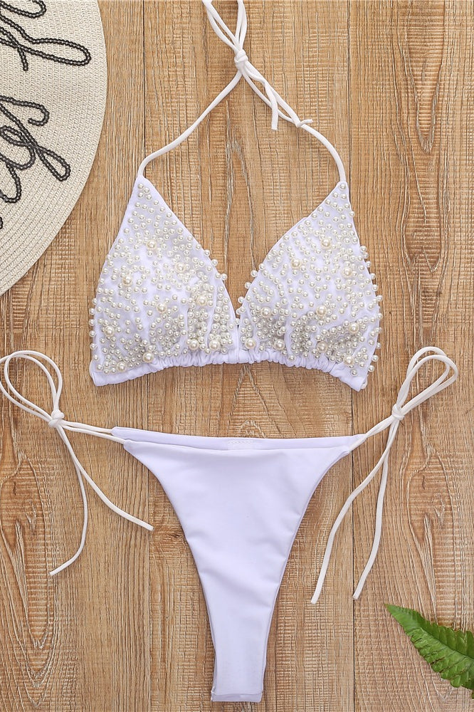 Solid Pearl Bikini Set