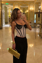Polka Dot Lace Trim Everyday Cami Top