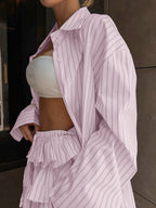 Striped Blouse And Layered