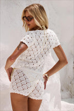 Cutout Comfy Top & Shorts Set