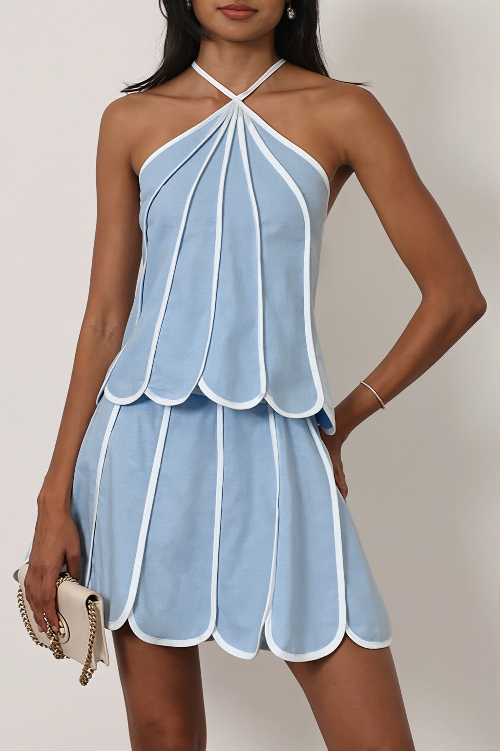 Halter Backless Sleeveless Top Bodycon Skirt Sets