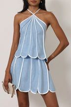 Halter Backless Sleeveless Top Bodycon Skirt Sets