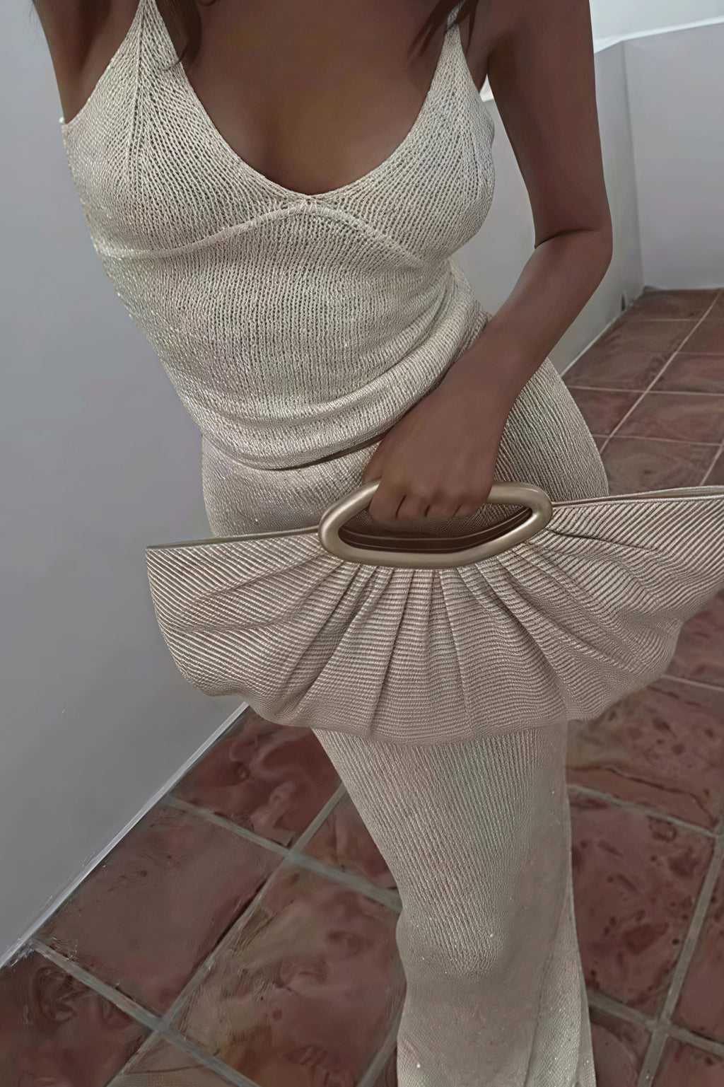 Off Shoulder Cami Maxi Skirt Set