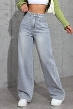 High Waist Loose Straight Jean
