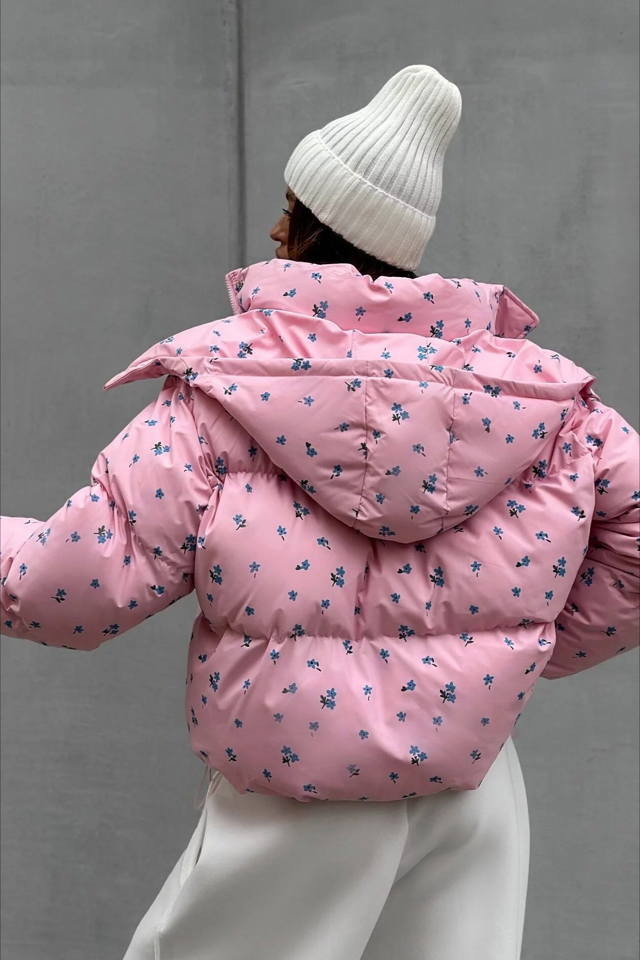 Printed Puffy Puffer Jacket