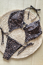 Leopard Tie One Piece Swimwear