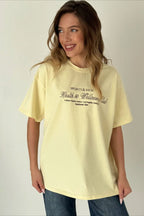 Minimalist Casual Cotton Letter Print Short Sleeve T-Shirt