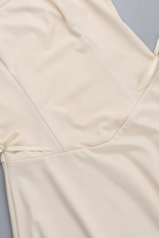 Autumn Bowknot Strapless Slim Fit Party Dress