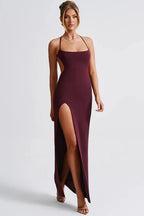 Summer Split Dress Slim Fit Spaghetti Strap Party