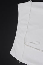 Lace Trim Tie Back Slim Skirt Set