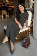 Knit Short Sleeve Pencil Skirt Sets
