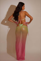 Gradient Triangle Three Piece Swim Set