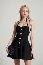 Halter Bandage A-Line Cocktail Dress