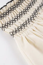 Ruffle Smocked A Line Swing Skirt