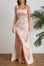 Halter Backless Gown Party Dress