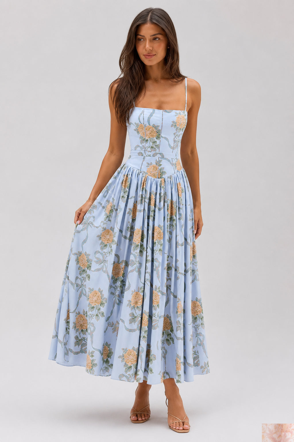 Floral Cami Bodycon Maxi Dress
