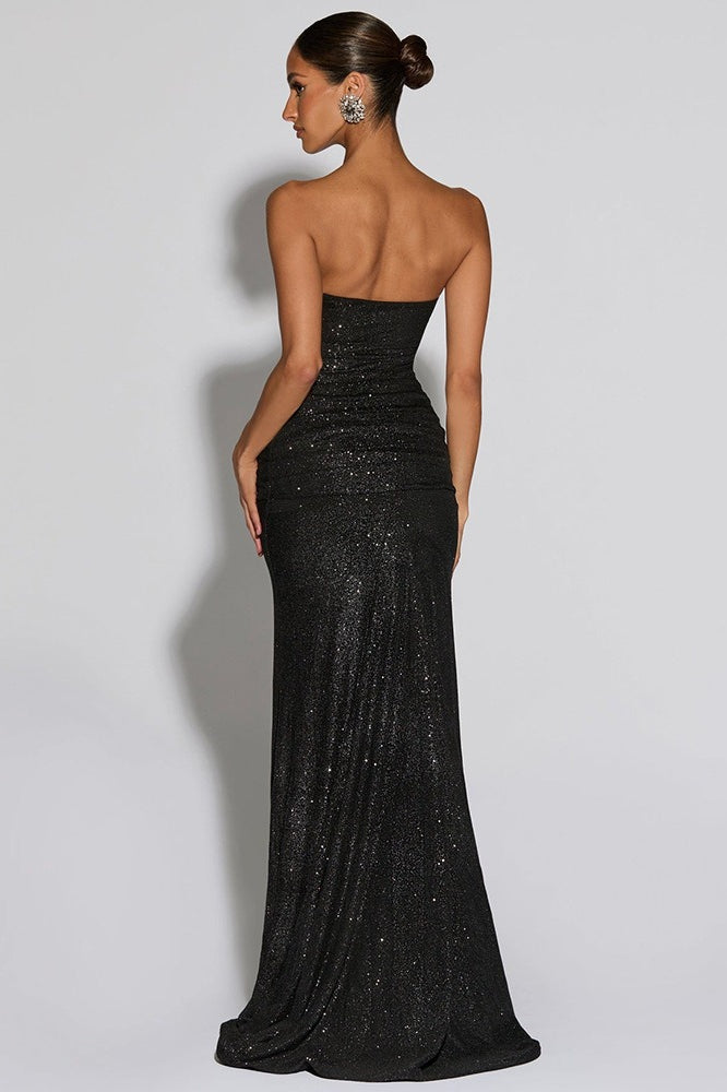 Elegant Tube Off Shoulder Silver Prom Dress