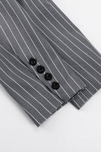 Striped Suit Blazer Two Piece Set