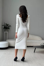 Knit High Waist Bodycon Midi Dress