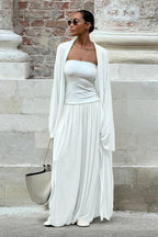 Casual Long Cardigan With Lantern Pants Two Piece Set