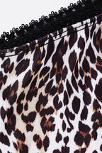 Low Waist Leopard Mesh Midi Skirt