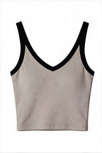 V Neck Slim Ribbed Cami Top