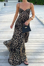 Leopard Print Slip Dress Party