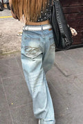 Light Vintage Stitched Pocket Jeans