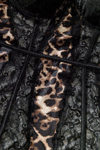 Leopard Lace Patchwork Underwire Mini Dress
