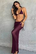 Mesh Bikini Three Piece Swim Set