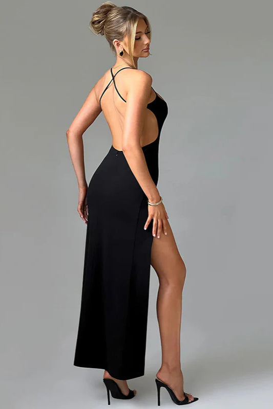 Summer Split Dress Slim Fit Spaghetti Strap Party