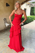 Solid Backless Spaghetti Strap Maxi Vacation Dress
