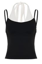 Casual Fake Two Piece Halter Top