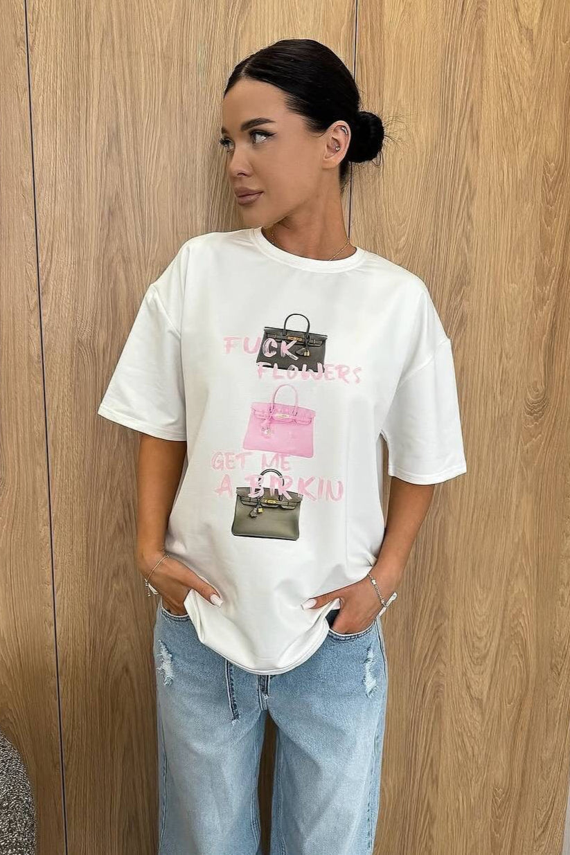Bag Print Cotton T-Shirt