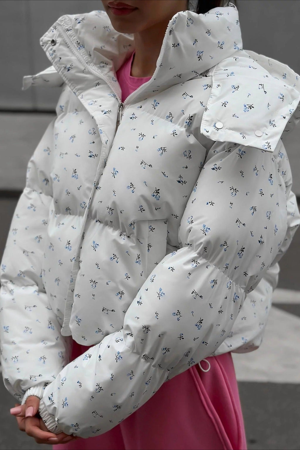 Printed Puffy Puffer Jacket
