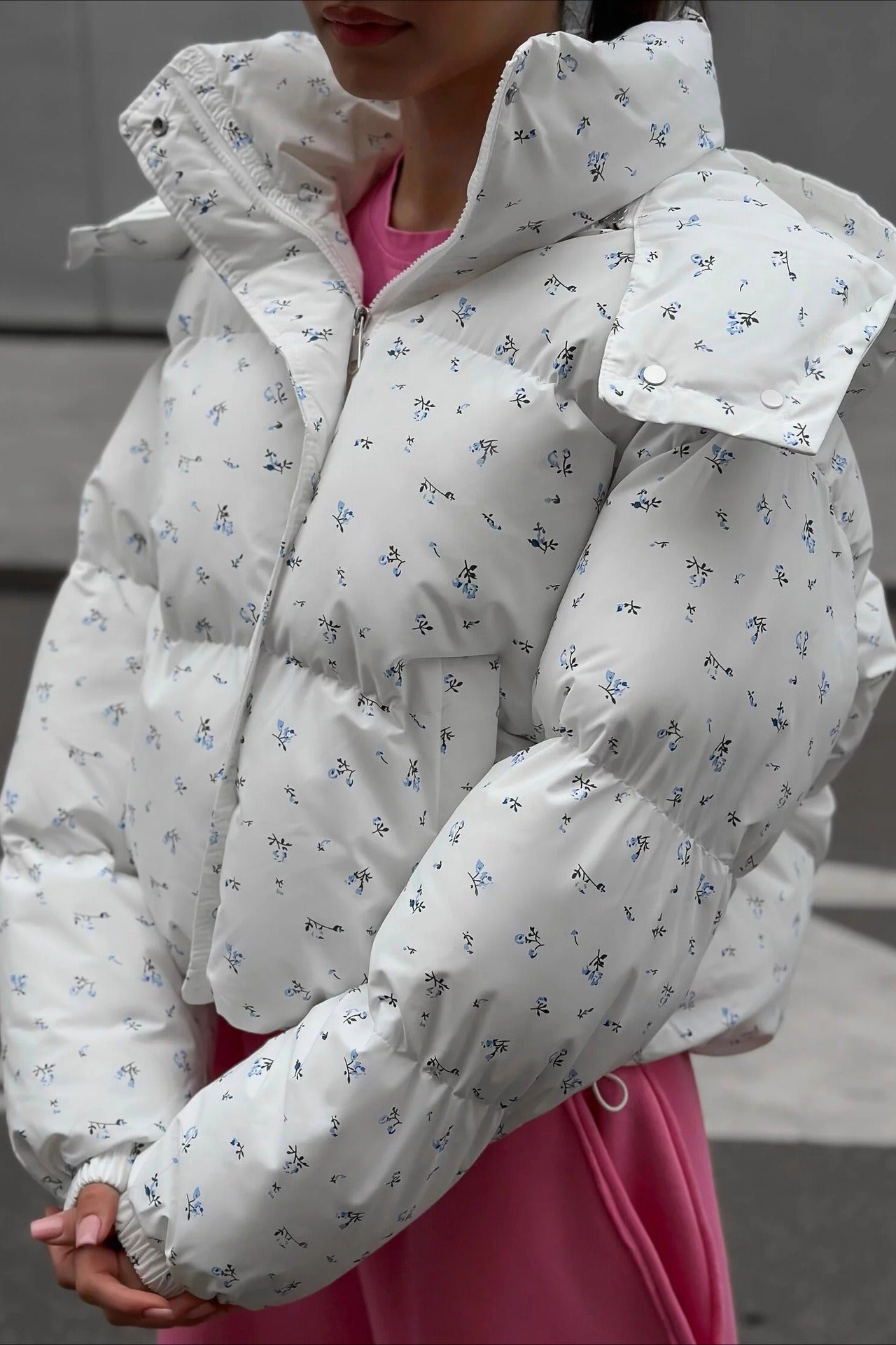 Printed Puffy Puffer Jacket