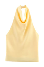Satin Halter Top With Elegant Design