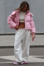 Printed Puffy Puffer Jacket