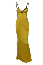 Solid Cami Lace Up Backless Bodycon Maxi Dress