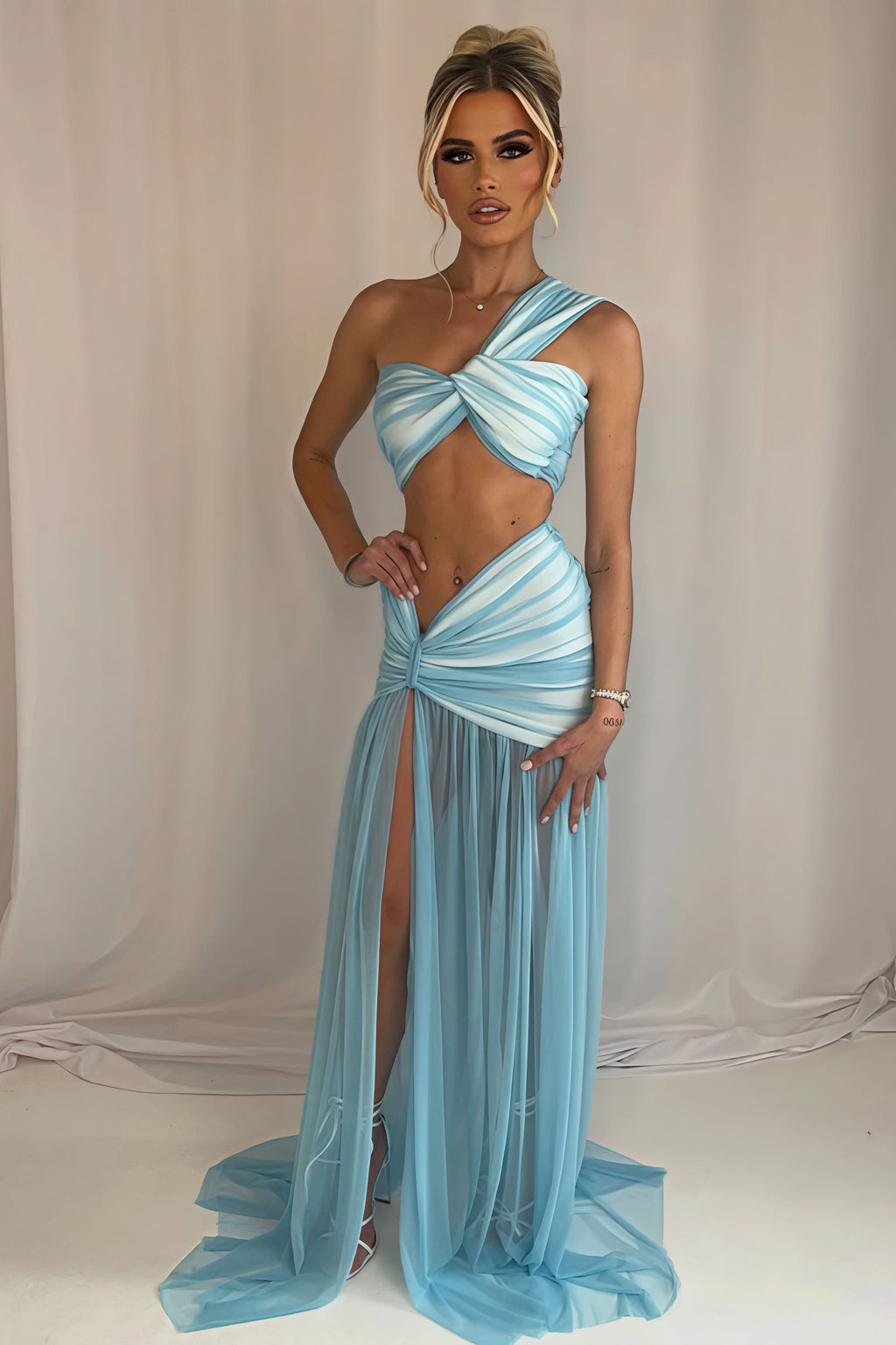 Bikini Top Mesh Bodycon Skirt Set