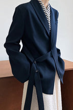 Draped Apple Collar Blazer