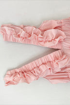 Sleeveless Deep V Ruffle Mini Dress