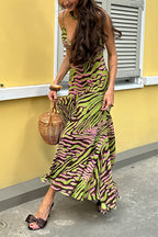 Satin Cami Backless Bodycon Maxi Dress