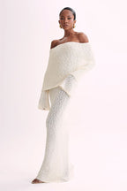 Off Shoulder One Knit Sweater Dress